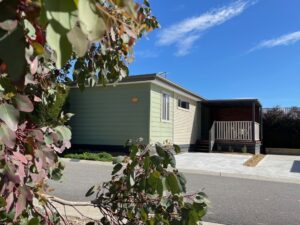Cabin in a caravan park
