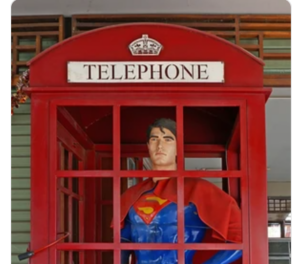 Superman in phonebooth