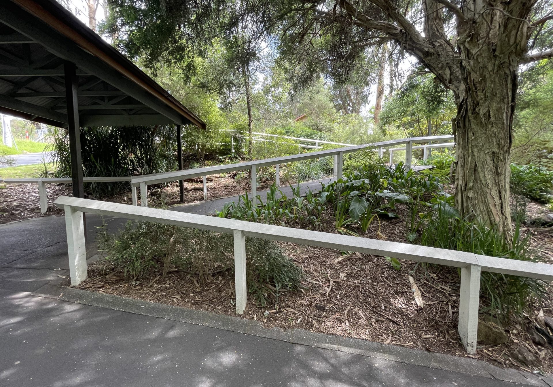 Steep, paved Wig Wag To Belgrave Station from Metro Car Park and Belgrave Metro Train station