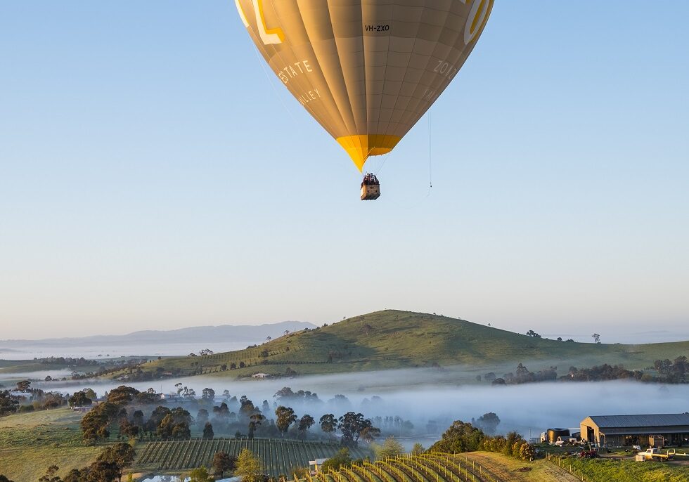 Hotair ballooning in Victoria's Yarra Valley