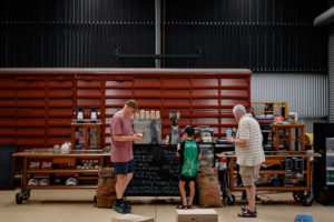 Puffing Billy Family Being Served At Menzies Creek Museum Cafe