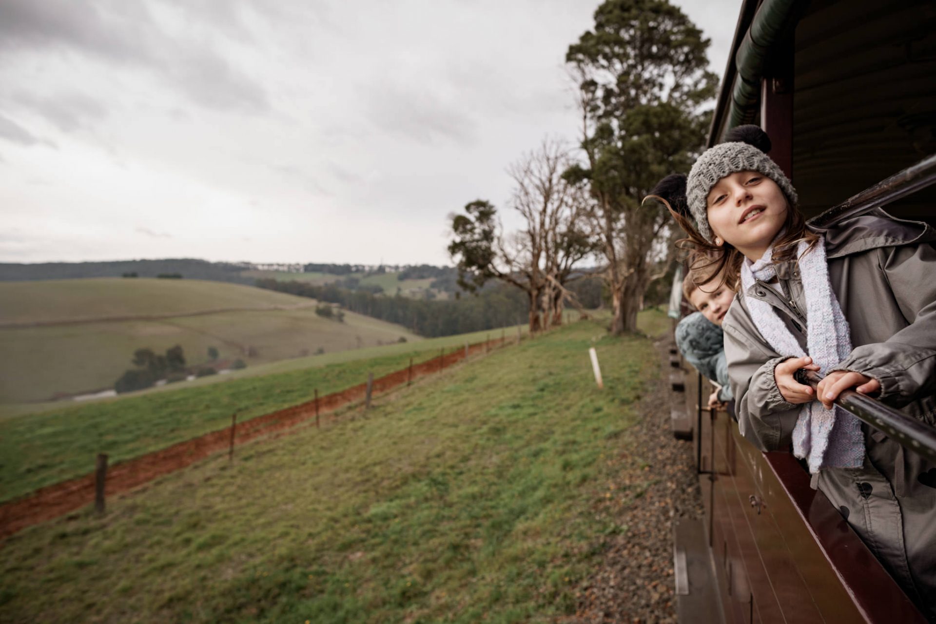 Head Out Of Carriage Looking Out To Gembrook